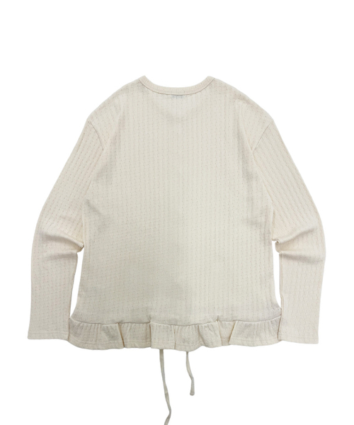 PLASMASPHERE（プラズマスフィア）の「Stella Knit Scarf Set Shirring Cancan Boxy T-Shirt Cardigan_Cream（カーディガン/ボレロ・レディース・Cream・FREE）」の3枚目の写真