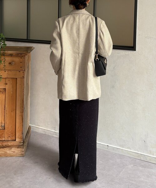 Thevon(ゼボン)の「ツイードテーラードジャケット(テーラードジャケット・レディース・アイボリー/ブラウン・FREE)」の9枚目の写真
