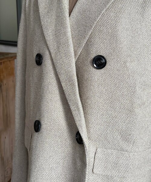 Thevon(ゼボン)の「ツイードテーラードジャケット(テーラードジャケット・レディース・アイボリー/ブラウン・FREE)」の12枚目の写真