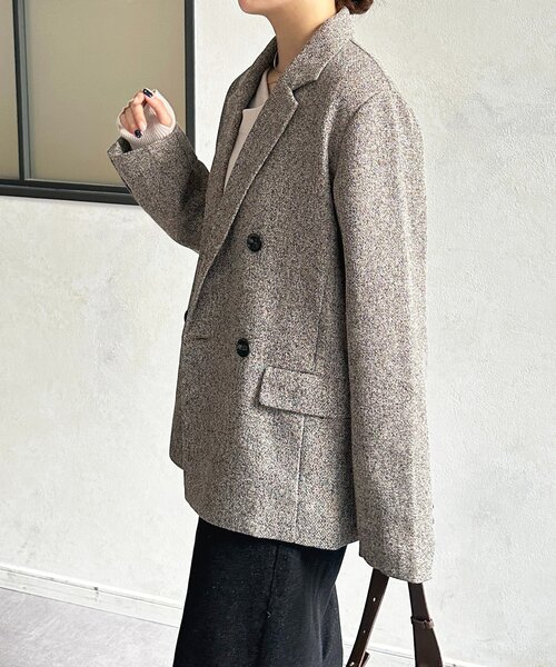 Thevon(ゼボン)の「ツイードテーラードジャケット(テーラードジャケット・レディース・アイボリー/ブラウン・FREE)」の18枚目の写真