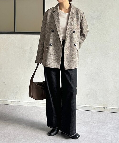 Thevon(ゼボン)の「ツイードテーラードジャケット(テーラードジャケット・レディース・アイボリー/ブラウン・FREE)」の22枚目の写真