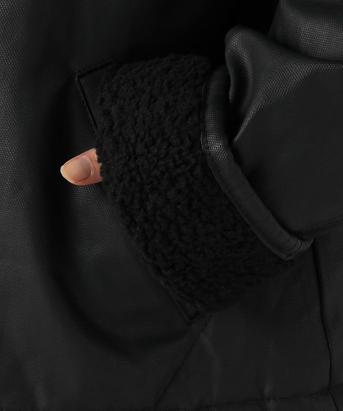 Dickies(ディッキーズ)の「Dickies/ディッキーズ キャンバスパデットフライトジャケット(ミリタリージャケット・レディース・ブラック/ワインレッド・X-SMALL/SMALL/MEDIUM)」の8枚目の写真