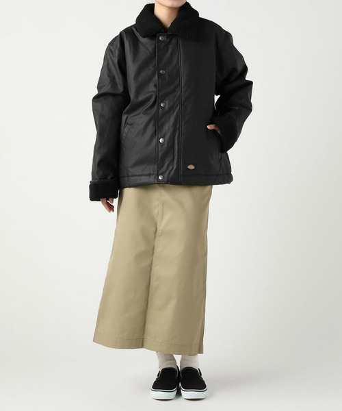 Dickies(ディッキーズ)の「Dickies/ディッキーズ キャンバスパデットフライトジャケット(ミリタリージャケット・レディース・ブラック/ワインレッド・X-SMALL/SMALL/MEDIUM)」の10枚目の写真