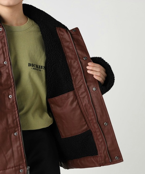 Dickies(ディッキーズ)の「Dickies/ディッキーズ キャンバスパデットフライトジャケット(ミリタリージャケット・レディース・ブラック/ワインレッド・X-SMALL/SMALL/MEDIUM)」の14枚目の写真