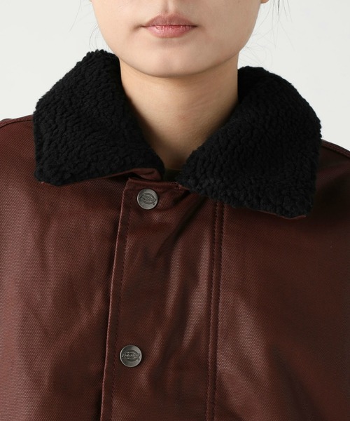 Dickies(ディッキーズ)の「Dickies/ディッキーズ キャンバスパデットフライトジャケット(ミリタリージャケット・レディース・ブラック/ワインレッド・X-SMALL/SMALL/MEDIUM)」の15枚目の写真