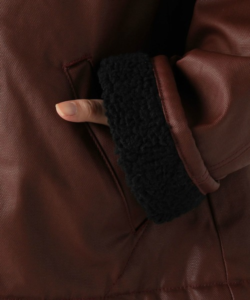 Dickies(ディッキーズ)の「Dickies/ディッキーズ キャンバスパデットフライトジャケット(ミリタリージャケット・レディース・ブラック/ワインレッド・X-SMALL/SMALL/MEDIUM)」の16枚目の写真