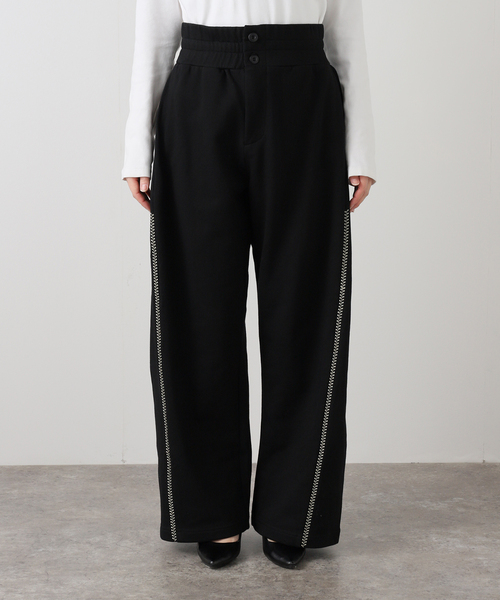 JOURNAL STANDARD（ジャーナルスタンダード）の「【Engi/エンギ】 tuck wide sweat pants（スウェットパンツ・レディース・ブラック/チャコールグレー・FREE）」の13枚目の写真