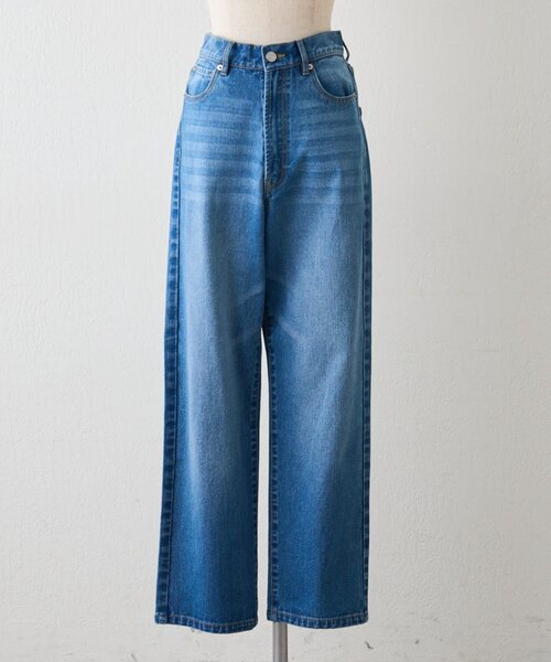 Remind me and forever（リマインドミーアンドフォーエバー）の「【楽なのに美シルエット】ストレートデニムパンツ（デニムパンツ・レディース・ワンウォッシュ/ブラック/その他・FREE）」の17枚目の写真