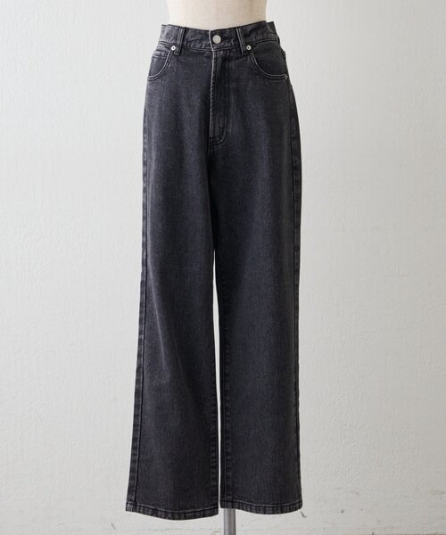 Remind me and forever（リマインドミーアンドフォーエバー）の「【楽なのに美シルエット】ストレートデニムパンツ（デニムパンツ・レディース・ワンウォッシュ/ブラック/その他・FREE）」の19枚目の写真