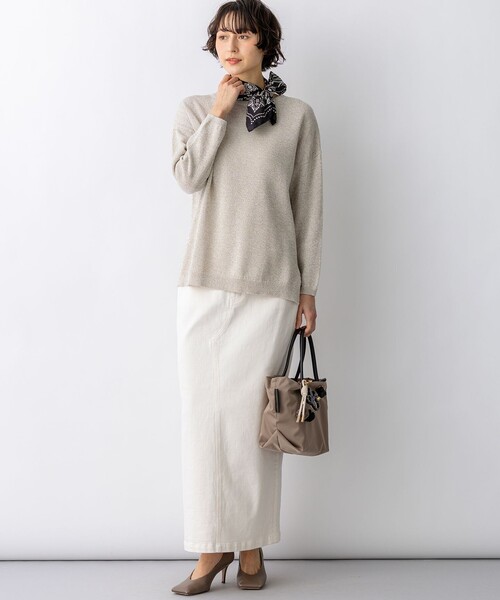 23区 L(ニジュウサンクオオキイサイズ)の「23区DENIM Iライン デニムスカート(デニムスカート・レディース・ネイビー系/ホワイト系/ダルブルー系/スカイブルー系・50/46/48/44)」の14枚目の写真