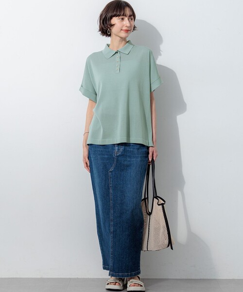23区 L(ニジュウサンクオオキイサイズ)の「23区DENIM Iライン デニムスカート(デニムスカート・レディース・ネイビー系/ホワイト系/ダルブルー系/スカイブルー系・50/46/48/44)」の16枚目の写真