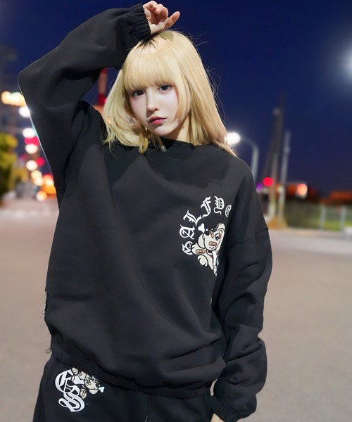 GALFY（ガルフィー）の「【別注】GA×GALFY-安心のサークルロゴクルースウェット（スウェット・メンズ・カモフラージュ/ホワイト/ブラック・L/XL）」の15枚目の写真