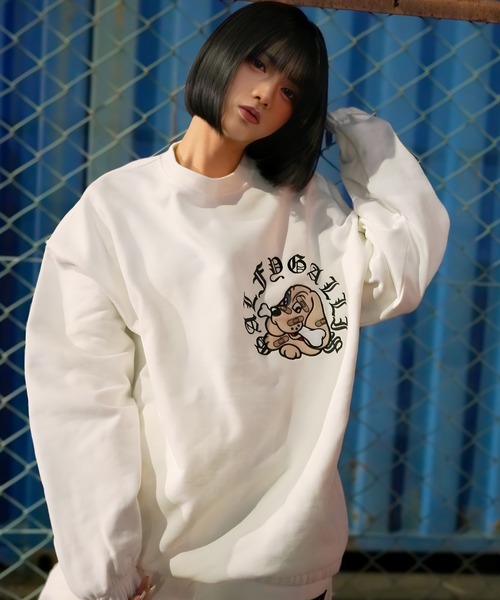 GALFY（ガルフィー）の「【別注】GA×GALFY-安心のサークルロゴクルースウェット（スウェット・メンズ・カモフラージュ/ホワイト/ブラック・L/XL）」の5枚目の写真