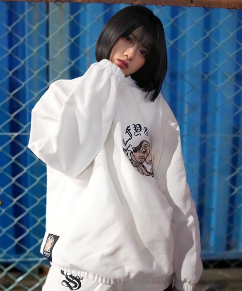 GALFY（ガルフィー）の「【別注】GA×GALFY-安心のサークルロゴクルースウェット（スウェット・メンズ・カモフラージュ/ホワイト/ブラック・L/XL）」の6枚目の写真