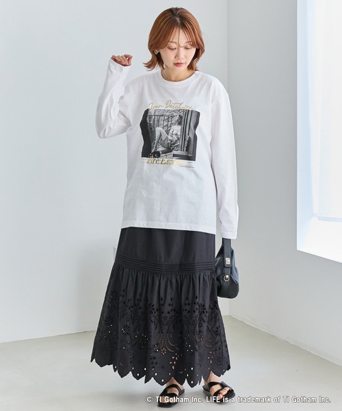 LAVEANGE(ラビアンジェ)の「刺繍レースフレアスカート(スカート・レディース・ブラック/オフホワイト・4L/3L/LL/M/5L)」の7枚目の写真