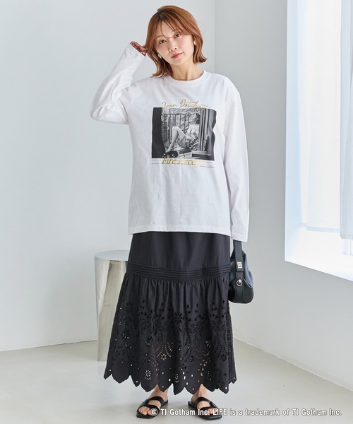 LAVEANGE(ラビアンジェ)の「刺繍レースフレアスカート(スカート・レディース・ブラック/オフホワイト・4L/3L/LL/M/5L)」の8枚目の写真