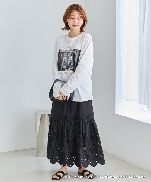 LAVEANGE(ラビアンジェ)の「刺繍レースフレアスカート(スカート・レディース・ブラック/オフホワイト・4L/3L/LL/M/5L)」の9枚目の写真