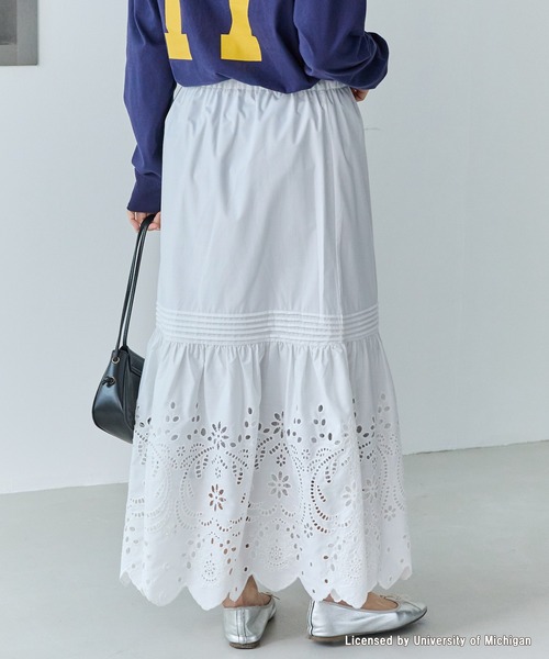 LAVEANGE(ラビアンジェ)の「刺繍レースフレアスカート(スカート・レディース・ブラック/オフホワイト・4L/3L/LL/M/5L)」の14枚目の写真