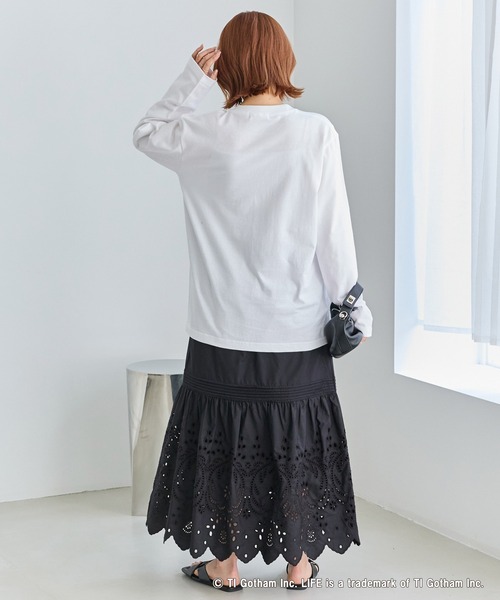 LAVEANGE(ラビアンジェ)の「刺繍レースフレアスカート(スカート・レディース・ブラック/オフホワイト・4L/3L/LL/M/5L)」の11枚目の写真
