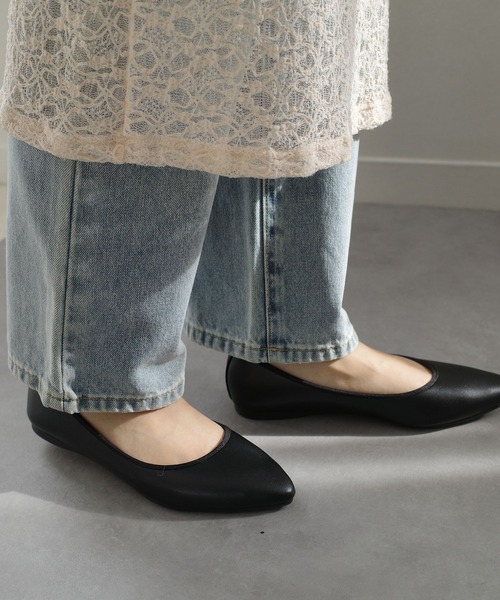 AmiAmi（アミアミ）の「【まいにちバレエ】リボンレスバレエシューズ（バレエシューズ・レディース・シルバー系その他/ベージュ系その他/ブラック/ブラック系その他・36/40/39/38/37）」の7枚目の写真