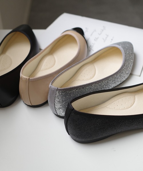 AmiAmi（アミアミ）の「【まいにちバレエ】リボンレスバレエシューズ（バレエシューズ・レディース・シルバー系その他/ベージュ系その他/ブラック/ブラック系その他・36/40/39/38/37）」の19枚目の写真