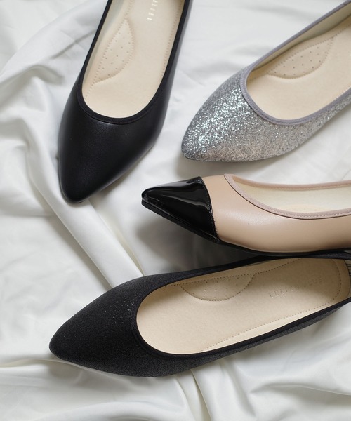 AmiAmi（アミアミ）の「【まいにちバレエ】リボンレスバレエシューズ（バレエシューズ・レディース・シルバー系その他/ベージュ系その他/ブラック/ブラック系その他・36/40/39/38/37）」の13枚目の写真