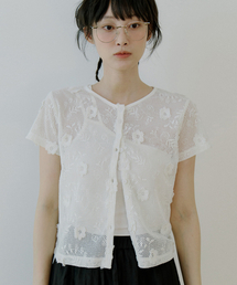 WOI FLORAL CARDIGAN IVORY