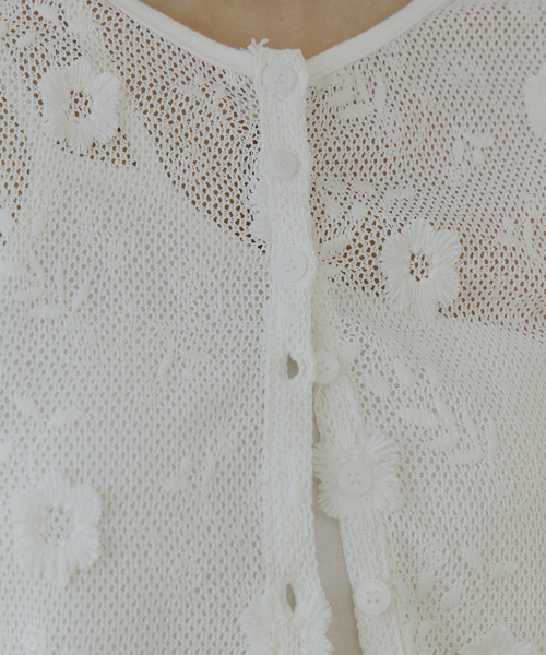 REORG(リオルグ)の「WOI FLORAL CARDIGAN IVORY(カーディガン/ボレロ・レディース・その他・SMALL/MEDIUM)」の2枚目の写真