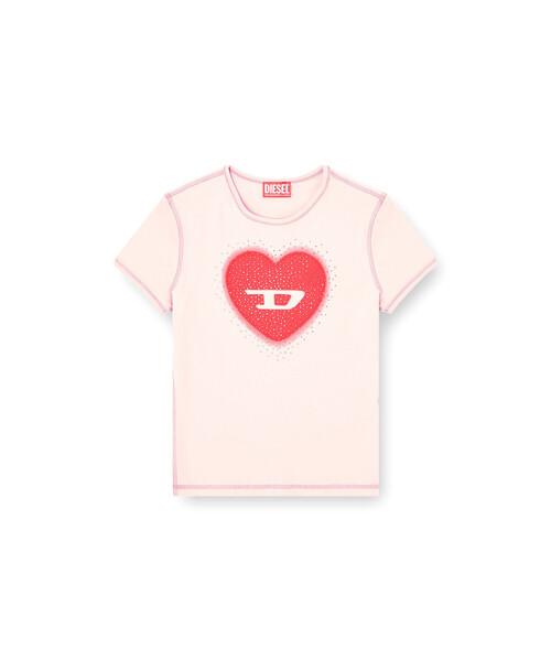 DIESEL(ディーゼル)の「ウィメンズ Tシャツ T-UNCUTIES-LONG-S5(Tシャツ/カットソー・レディース・グレー/ピンク・MEDIUM/SMALL/X-LARGE/LARGE)」の6枚目の写真