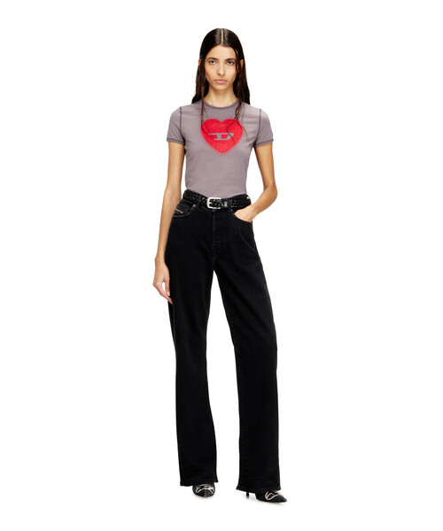 DIESEL(ディーゼル)の「ウィメンズ Tシャツ T-UNCUTIES-LONG-S5(Tシャツ/カットソー・レディース・グレー/ピンク・MEDIUM/SMALL/X-LARGE/LARGE)」の7枚目の写真