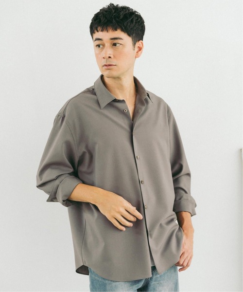 EDIFICE（エディフィス）の「SUPER 100’s ウール レギュラー シャツ（シャツ/ブラウス・メンズ・ブラック/ネイビー/グレー・SMALL/MEDIUM/LARGE）」の2枚目の写真