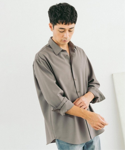 EDIFICE（エディフィス）の「SUPER 100’s ウール レギュラー シャツ（シャツ/ブラウス・メンズ・ブラック/ネイビー/グレー・SMALL/MEDIUM/LARGE）」の18枚目の写真