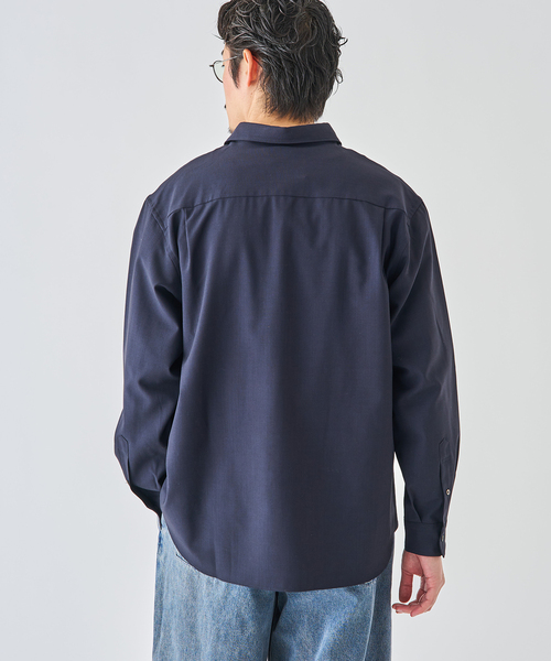 EDIFICE（エディフィス）の「SUPER 100’s ウール レギュラー シャツ（シャツ/ブラウス・メンズ・ブラック/ネイビー/グレー/ホワイト・SMALL/MEDIUM/LARGE）」の6枚目の写真