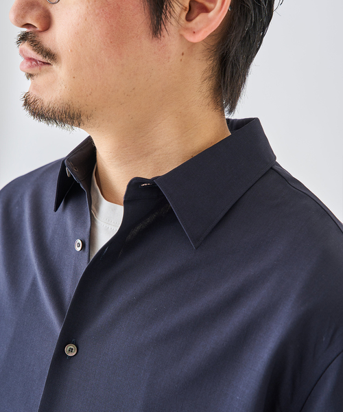 EDIFICE（エディフィス）の「SUPER 100’s ウール レギュラー シャツ（シャツ/ブラウス・メンズ・ブラック/ネイビー/グレー/ホワイト・SMALL/MEDIUM/LARGE）」の7枚目の写真