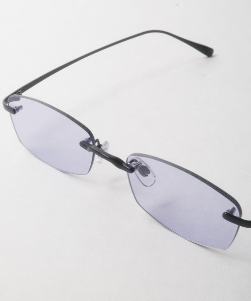 B.I.D.(ビーアイディー)の「《スクエアリムレス カラーレンズサングラス》(サングラス・メンズ・クリア/ライトブラウン/ライトグレー/ライトパープル・FREE)」の6枚目の写真