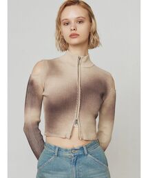 EMODA | カットウォッシュドプレーティングジップニット(ニット/セーター)