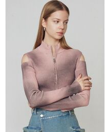 EMODA | カットウォッシュドプレーティングジップニット(ニット/セーター)