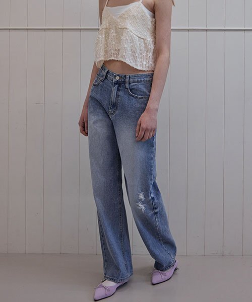 HAINT(ヘイント)の「ADLEY LONG WIDE DENIM PANTS(デニムパンツ・レディース・その他・M/L)」の3枚目の写真