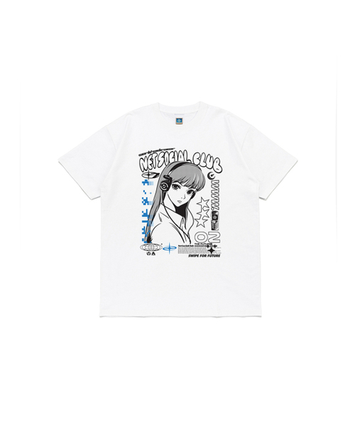 NET SOCIAL CLUB(ネットソーシャルクラブ)の「クローズアップガール 半袖Tシャツ (ホワイト)(Tシャツ/カットソー・レディース・ホワイト・S/M/L/XL)」の1枚目の写真