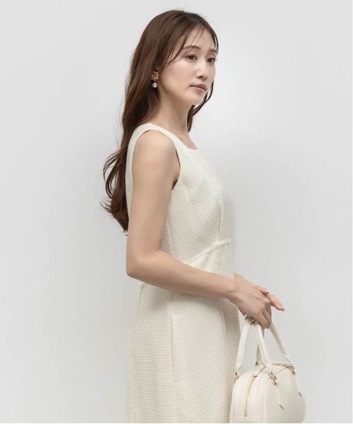 RANDA（ランダ）の「ツイードマーメイドワンピース（ワンピース・レディース・グレー/ピンク/ホワイト・0/1）」の5枚目の写真