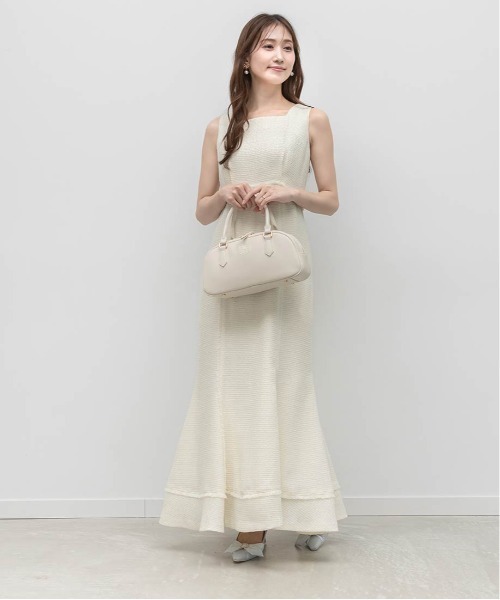 RANDA（ランダ）の「ツイードマーメイドワンピース（ワンピース・レディース・グレー/ピンク/ホワイト・0/1）」の7枚目の写真