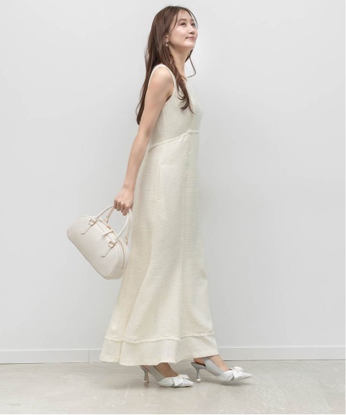 RANDA（ランダ）の「ツイードマーメイドワンピース（ワンピース・レディース・グレー/ピンク/ホワイト・0/1）」の8枚目の写真