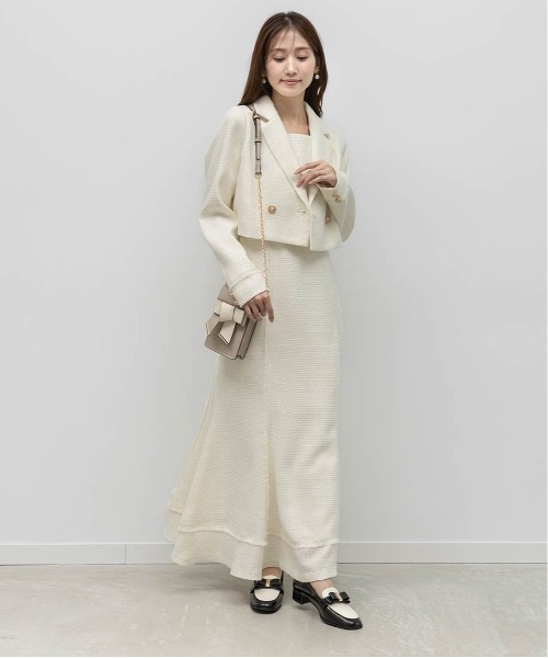 RANDA（ランダ）の「ツイードマーメイドワンピース（ワンピース・レディース・グレー/ピンク/ホワイト・0/1）」の10枚目の写真