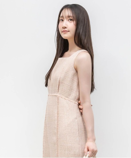 RANDA（ランダ）の「ツイードマーメイドワンピース（ワンピース・レディース・グレー/ピンク/ホワイト・0/1）」の13枚目の写真