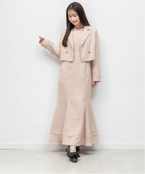 RANDA（ランダ）の「ツイードマーメイドワンピース（ワンピース・レディース・グレー/ピンク/ホワイト・0/1）」の21枚目の写真