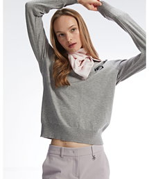 MONDAYFLOW（マンデーフロー）の「ペイズリー三角スカーフ_ライトピンク（バンダナ/スカーフ）」