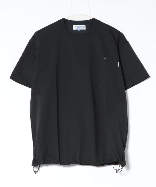 GERRY(ジェリー)の「【GERRY】ドットエアー 裾ドローコード 半袖 Tシャツ(Tシャツ/カットソー・メンズ・ブラック/カーキ・MEDIUM/X-LARGE/LARGE)」の5枚目の写真