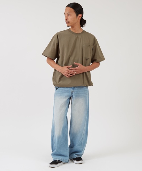 GERRY(ジェリー)の「【GERRY】ドットエアー 裾ドローコード 半袖 Tシャツ(Tシャツ/カットソー・メンズ・ブラック/カーキ・MEDIUM/X-LARGE/LARGE)」の6枚目の写真