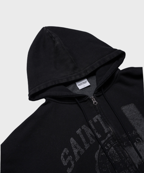 SAINTPAIN(セイントペイン)の「SPアスラウォッシングフードジップアップブラック(パーカー・レディース・その他・M/L)」の3枚目の写真