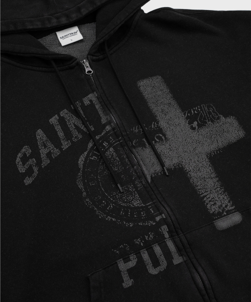 SAINTPAIN(セイントペイン)の「SPアスラウォッシングフードジップアップブラック(パーカー・レディース・その他・M/L)」の4枚目の写真